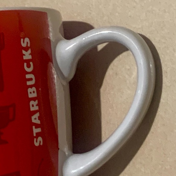 Starbucks THINGS I LOVE Coffee Tea Mug  7.8 oz Red White Heart Tiara Pie EUC - Picture 3 of 5